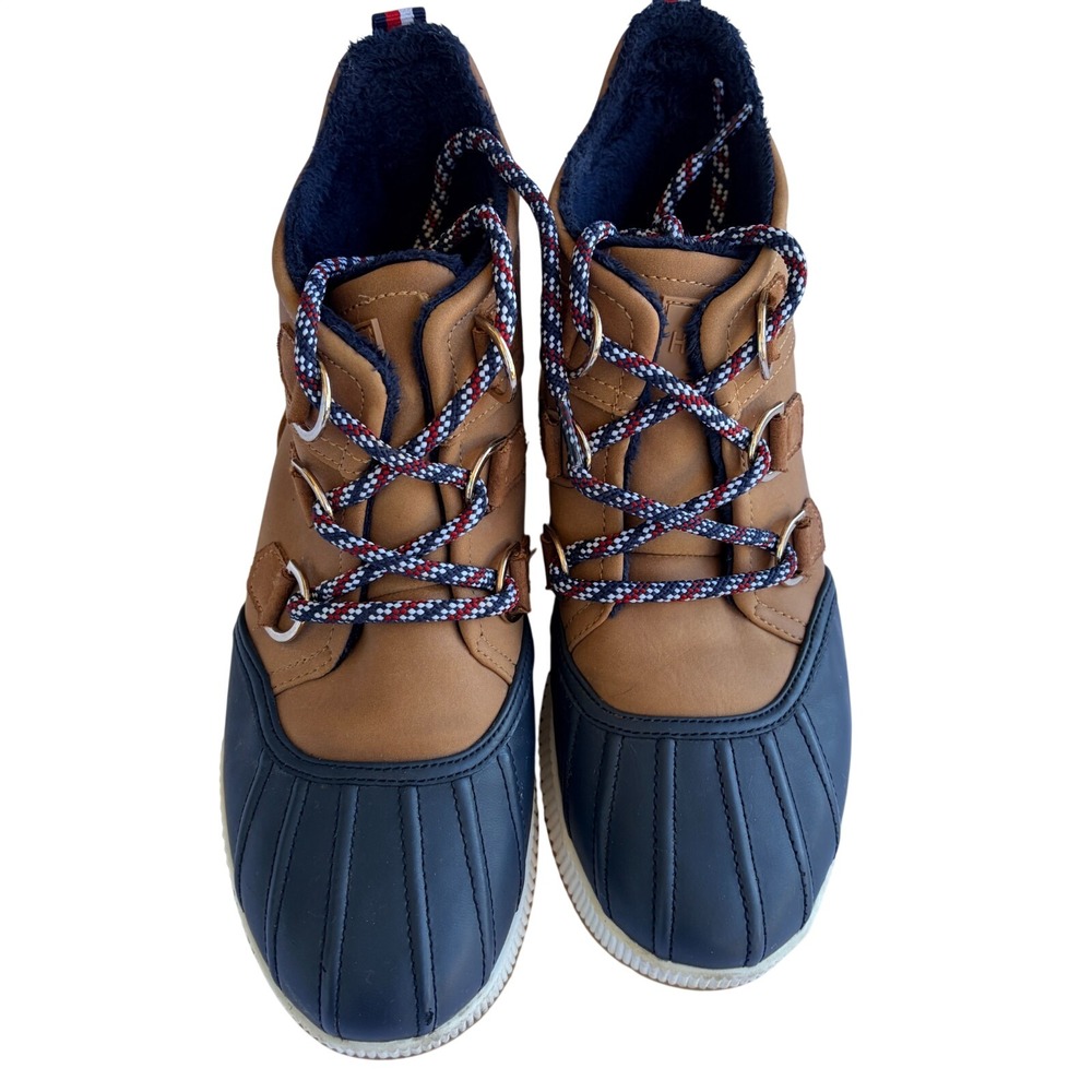 Tommy Hilfiger Jenko Duck Boots Size‎ 8 Tan Navy